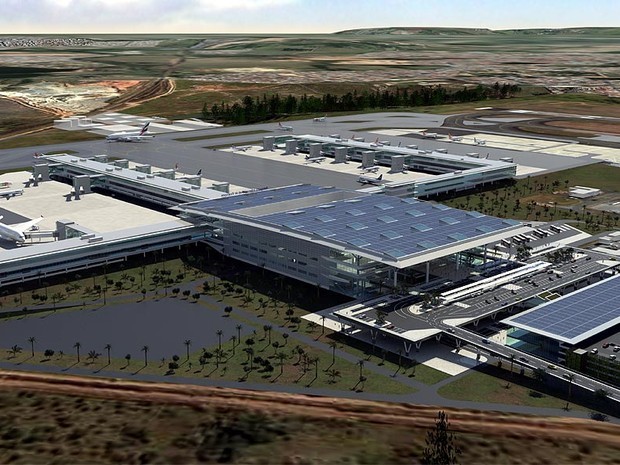 Perspectiva com o plano de ampliação do Aeroporto de Viracopos em Campinas (Foto: Divulgação / Aeroportos Brasil Viracopos)