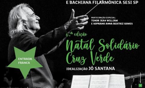 Maestro João Carlos Martins encerra o Natal Solidário Cruz Verde em concerto gratuito no Teatro Sérgio Cardoso