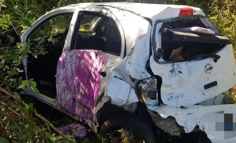 Colisão envolvendo Carro e Carreta em Campos Novos 
