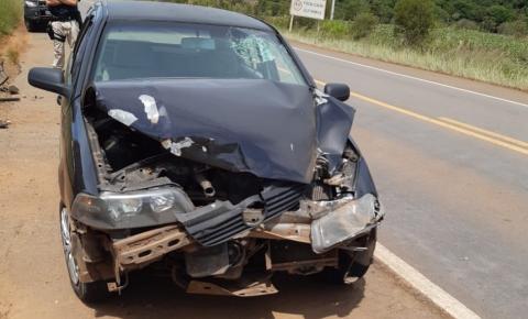 Colisão envolvendo caminhão com placas de Fraiburgo em Monte Carlo