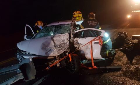Colisão envolvendo dois Veículos em Campos Novos 