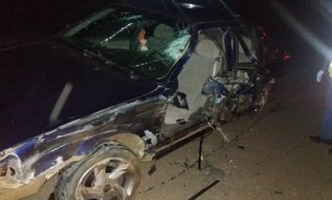  Acidente de trânsito envolvendo carro e moto em Videira