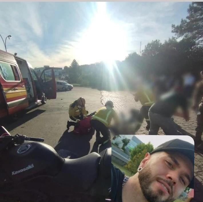Identificado a vítima do acidente:Jovem de 27 anos morre em grave acidente de moto na SC-350, em Lebon Régis